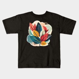 Abstract Leaves Design Kids T-Shirt